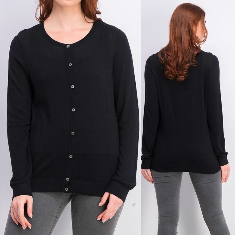 41 Hawthron Black Cardigan Sweater Silk Modal Stitchfix Womens‎ Size Small Top S